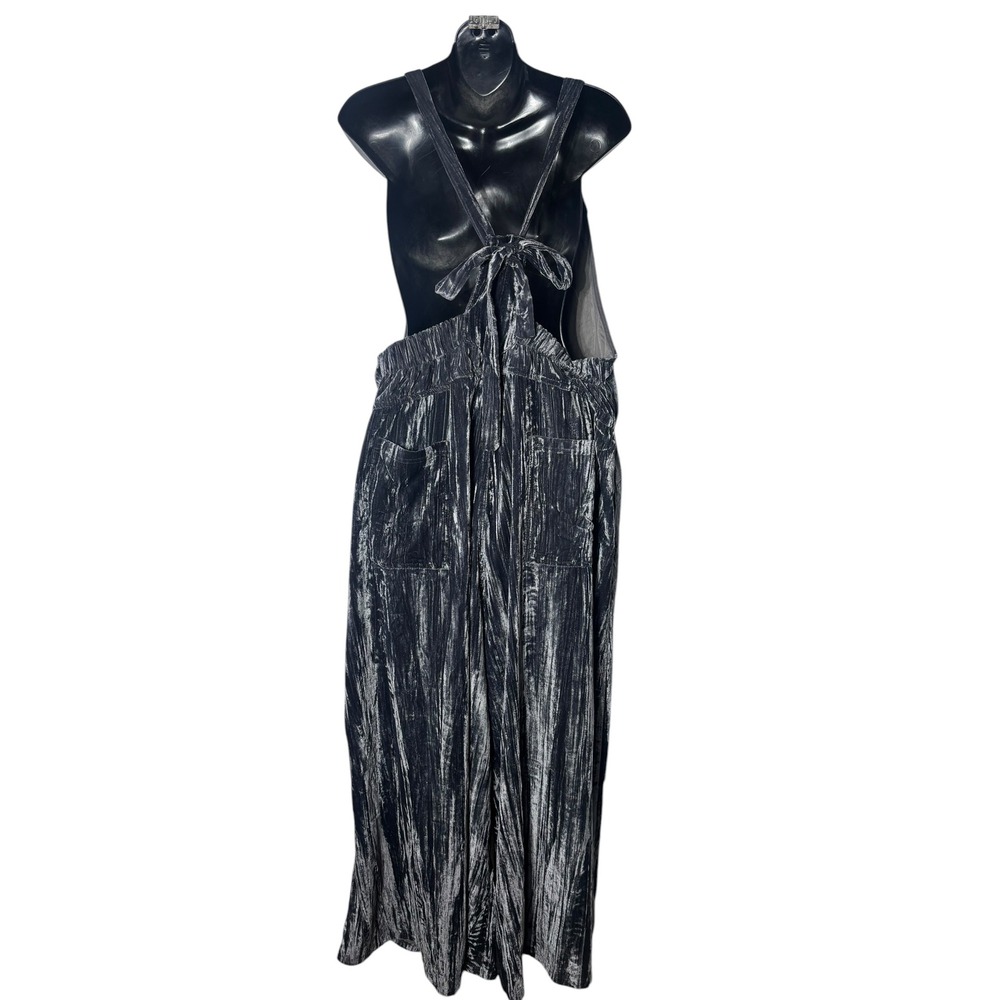 Natural life women's xl crushed velvet Dakota wide leg jumpsuit - Picture 3 of 8